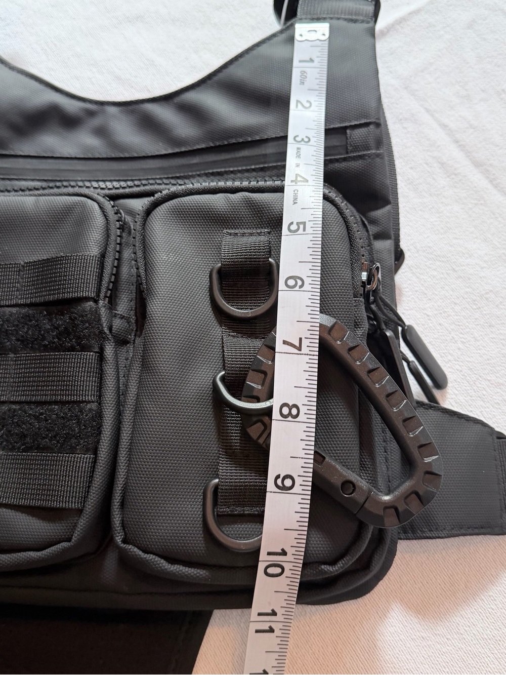 Black Tactical Chest Rig Vest Adjustable w/ Pockets One Size Nylon - Picture 7 of 7